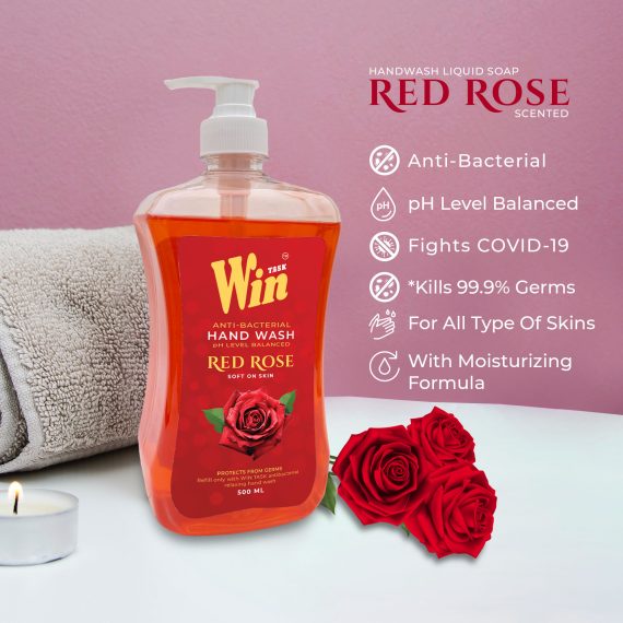 Handwash Liquid Red Rose (500ml) - Image 4